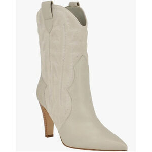 Nine West Women's ALAMA Western Boot, Cream 150, Size 11